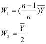 <div class=answer> Has a random sample mean <i> µ </i> and variance <i> s </i><sup>2</sup><i> . </i> The two estimators are as follows:
