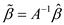 <div class=answer> Given: 1) is the OLS estimate of regression of y on X 2) A is nonsingular matrix 3) and that it is nonsingular linear combination of 4) The Z be matrix with rows 5) The is the OLS estimate from the regression of y on Z (i) The matrix notation for the OLS estimate of is given by: Given that Since, That means Hence,