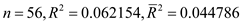     <div class=answer> (i) Estimate the static Phillips curve related equation   to get the result as:     The standard form of the equation is:      There are 56 observations in the dataset. 
