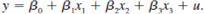 Consider the multiple regression model with three independent variables, under the classical linear model assumptions MLR.1 through MLR.6: You would like to test the null hypothesis H<span class=sub>0</span>: ?<span class=sub>1</span> — ?<span class=sub>2</span> = 1. <blockquote> (i) Let <span class=sub>1</span> and <span class=sub>2</span> denote the OLS estimators of ?<span class=sub>1</span> and ?<span class=sub>2</span>. Find Var( <span class=sub>1</span> — 3 <span class=sub>2</span>) in terms of the variances of ji1 and J52 and the covariance between them. What is the standard error of <span class=sub>1</span> — 3 <span class=sub>2</span>? (ii) Write the t statistic for testing H<span class=sub>0</span>: <span class=sub>1</span> — 3 <span class=sub>2</span>=1 (iii) Define . Write a regression equation involving ?<span class=sub>0</span>, ?<span class=sub>1</span> ?<span class=sub>1</span> and ?<span class=sub>3</span> that allows you to directly obtain <span class=sub>1</span> and its standard error. </blockquote>