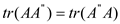 <div class=answer> If there are two matrixes with number of row and columns, let us say 2 rows and 2 columns, then the trace of multiplication of matrix with its transpose would be same irrespective of place of the matrix. (i) This can be proved with the help of an example: <i> Trace (tr) </i> of a matrix is nothing but the sum of its diagonal elements. The sum the diagonal elements of <i>AA</i><sup>”</sup><i> and A</i><sup>”</sup><i>A is the same. It is</i><i> </i><i>. </i>Therefore the following holds true: