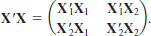 Let X be an <i>n</i> × <i>k</i> matrix partitioned as where X <sub>1</sub> is <i>n</i> × <i>k</i><sub>1</sub> and X <sub>2</sub> is <i>n</i> × <i>k</i><sub>2</sub>. <blockquote> (i) Show that What are the dimensions of each of the matrices? (ii) Let b be a <i>k</i> × 1 vector, partitioned as where b <sub>1</sub> is <i>k</i><sub>1</sub> × 1 and b <sub>2</sub> is <i>k</i><sub>2</sub> × 1. Show that </blockquote>