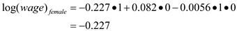 <div class=answer> (i) In the model given by the following: When and When and Hence, the gender-differential is: When and When and Hence, the gender-differential is: This indicates that the gender-differential is 0.297 when and 0.227 when