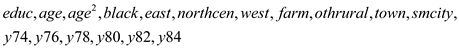     <div class=answer> (i) Estimate the Poisson regression model with   as the dependent variable on   The result is:     The coefficient of   is -0.192608 and it is significant at 5% level of significance as its p-value is 0.0043 which is less than critical p-value of 0.05 at 5% level of significance. This coefficient is interpreted as a decline in the fertility rate by 19.26% in the year 1982 vis-à-vis the year 1972. 