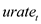     <div class=answer> (i) The correlation between   and   is given by:   The correlation is 0.995754. The correlation value of 0.995754 is very close to 1, indicating towards a unit root process. 