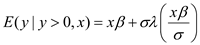     <div class=answer> (i) Consider the Tobit model such that   This implies:   Now when   is differentiated with respect to   , such that:   The result is:   For the Tobit model,   Consider   , then   Consider   In denominator it is cumulative density function. Now, differentiate   with respect to   The result is:   Since, 