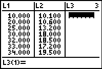     <div class=answer> Consider the table. The table represents the prison time by multiplying the probabilities of being arrested. <table style=border-collapse:collapse; border=1>     <tbody>      <tr>       <td> Year <i>x</i> </td>       <td> Expected prison time (days) <i>y</i> </td>      </tr>      <tr>       <td> 1970 </td>       <td> 10.1 </td>      </tr>      <tr>       <td> 1980 </td>       <td> 10.6 </td>      </tr>      <tr>       <td> 1985 </td>       <td> 13.2 </td>      </tr>      <tr>       <td> 1990 </td>       <td> 18.0 </td>      </tr>      <tr>       <td> 1992 </td>       <td> 18.5 </td>      </tr>      <tr>       <td> 1993 </td>       <td> 17.2 </td>      </tr>      <tr>       <td> 1994 </td>       <td> 19.5 </td>      </tr>      <tr>       <td> 1995 </td>       <td> 20.2 </td>      </tr>      <tr>       <td> 1996 </td>       <td> 21.7 </td>      </tr>     </tbody>    </table> (a) Let   represents the 1960,   represents 1970and so on. To find the linear model enter the data in graphing calculator as follows. Use TI – 84 graphing calculator to find the linear regression curve. Enter the table of values first. Step 1 : First press   and select the   option by pressing 1 from the displayed menu. Next, enter the each value in L1 followed by pressing the enter key and enter the corresponding <i>x </i>value in L2 followed by pressing the enter key. The output will be displayed as shown:       