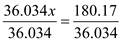     <div class=answer> Consider the equation   . Let us solve this equation for <i>x</i> algebraically and graphically. First solve this equation algebraically.   Remove parentheses using the distributive property.     Add   to both sides.     Add 198.8546 to both sides.     Divide both sides by 36.034.   Thus, the algebraic solution of the equation   is   . 