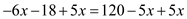     <div class=answer> Consider the equation   . Let us solve this equation for <i>x</i> algebraically and graphically. First solve this equation algebraically.   The least common denominator of 5 and 3 is 15. So, multiply both sides by 15.     Remove parentheses using the distributive property.     Add   to both sides.     Add 18 to both sides.     Multiply both sides by   .   Thus, the algebraic solution of the equation   is   . 
