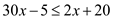     <div class=answer> Consider the inequality   . Let us solve this inequality both algebraically and graphically. To solve this inequality, first multiply both sides by the least common denominator 10.     Remove parentheses by distributive property.   Subtract   from both sides.     Add 5 to both sides.     Divide both sides by 28. Thus, the algebraic solution of the inequality   is   . 