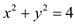     <div class=answer> Consider   <span style=border: 1px solid black;>No</span>, <i>y</i> as not a function of <i>x</i>. 