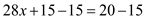     <div class=answer> Consider the equation   . Let us solve this equation for <i>x</i> algebraically and graphically. First solve this equation algebraically.   The least common denominator of 2 and 3 is 6. So, multiply both sides by 6.     Remove parentheses using the distributive property.     Add   to both sides.     Subtract 15 from both sides.     Divide both sides by 28.   Thus, the algebraic solution of the equation   is   . 