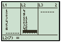     <div class=answer> Consider the tabular values that fit a power function model as shown below:     Let the required power function model is of the form   The constants   can be determined by using a graphing utility as shown below: To find the values of <i>a</i> and <i>b</i> using graphing utility follow the procedure shown as below: 1) Use the option     in the graphing calculator to enter the data.   2) Enter the data as shown as below.   