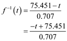     <div class=answer> Consider the function   The function gives the percent of high school seniors who have tried cigarettes for the years 1975-1991. Where   is the number of years after   . The equation by replacing   by     Interchange <i>t</i> and <i>y</i> in the new equation   To solve for     Replacing   with   then the inverse function is ,   