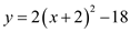     <div class=answer> Consider the equation,   (a) Need to find the vertex of the equation: Recall, A quartic equation   is a parabola with its vertex at the point   The equation   can be written as,     Common out 2   To perfect square add and subtract 4       Multiply with 2 Compare the equation   with the equation     Hence the vertex is   