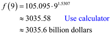     <div class=answer> Consider the function   where <i>x</i> the number of years after 1990 and the function   gives the amount invested in mutual funds. (a) Put   into the equation   to obtain the amount invested in mutual funds in the year 1995 because the number of years from 1990 to 1995 is 5.   Hence the amount invested in mutual funds in the year 1995 is   . Put   into the equation   to obtain the amount invested in mutual funds in the year 1999 because the number of years from 1990 to 1999 is 9.   Hence the amount invested in mutual funds in the year 1999 is   . The rate change of the function   between the years 1995 and 1999 is given by the following equation.   The rate of change is positive it means the function is an increasing function during the years 1995 to 1999. 