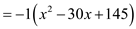     <div class=answer> Consider the quadratic function,   (a) Need to find the vertex of the equation: Recall, A quartic equation   is a parabola with its vertex at the point   The equation   can be written as,     Common out     To perfect square add and subtract 225       Simplify Compare the equation   with the equation     Hence the vertex is   