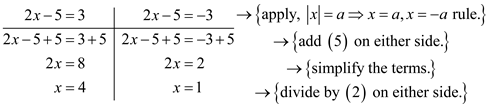     <div class=answer> Consider the equation:     Thus, the solutions are   