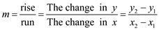     <div class=answer> The slope of a line containing points   and   is given by   Point-slope form: The equation of the line with slope   that passes through a known point   is   