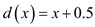     <div class=answer> Consider the function   The function represents a man’s shoe size   in the United States when his shoe size in Britain is <i>x</i> 