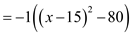     <div class=answer> Consider the quadratic function,   (a) Need to find the vertex of the equation: Recall, A quartic equation   is a parabola with its vertex at the point   The equation   can be written as,     Common out     To perfect square add and subtract 225       Simplify Compare the equation   with the equation     Hence the vertex is   