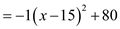     <div class=answer> Consider the quadratic function,   (a) Need to find the vertex of the equation: Recall, A quartic equation   is a parabola with its vertex at the point   The equation   can be written as,     Common out     To perfect square add and subtract 225       Simplify Compare the equation   with the equation     Hence the vertex is   