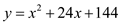     <div class=answer> Sketch the complete graph of the parabola:   