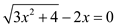     <div class=answer> Consider the equation   To solve the equation isolate the radical on one side   