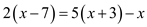     <div class=answer> Consider the equation   . Let us solve this equation for <i>x</i> algebraically and graphically. First solve this equation algebraically.     Add <i>x</i> to both sides.     Remove parentheses by using distributive property.     Add 14 to both sides.     Subtract   from both sides.     Divide both sides by   .   Thus, the algebraic solution of the equation   is   . 