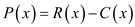     <div class=answer> Consider the following data: A company has revenue given by   dollars and total cost given by   dollars, where <i>x</i> is the number of units produced and sold. The profit can be found by forming the function   . (a) Let us write the profit function. Since   and   . So, substitute these values in the function   . Then,   Thus, the profit function is   . 