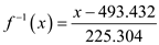     <div class=answer> (a) Consider the function   The function that models the consumption of Ritalin over the year 1990-1996. Where   is the number of years after   and   is measured in grams per 100,000 people. The equation by replacing   by     Interchange <i>x</i> and <i>y</i> in the new equation   Solving this new equation for     Replacing   with   then the inverse function is ,   Consider the function     The function   gives the models the consumption of Ritalin over the year 1990-1996. Therefore the function   represents the year when Ritalin consumption is at a given level   . 