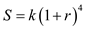     <div class=answer> Let   denote the amount invested in dollars and   denotes the future value of the investment respectively. It is stated that money is invested for 4 years with interest   compounded annually. The future value of the investment varies directly as the fourth power of   that means,   , where   is the proportionality constant. Determine the value of   as shown below:     