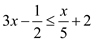     <div class=answer> Consider the inequality   . Let us solve this inequality both algebraically and graphically. To solve this inequality, first multiply both sides by the least common denominator 10.     Remove parentheses by distributive property.   Subtract   from both sides.     Add 5 to both sides.     Divide both sides by 28. Thus, the algebraic solution of the inequality   is   . 