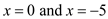     <div class=answer> Consider the equation:     Here out of three values only two values will satisfy the equation and they are     Thus, the solutions are   