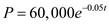     <div class=answer> The purchasing power of $60,000 after <i>t</i> years of 5% inflation is given by the model   We substitute for   in   and solve for <i>t</i>   