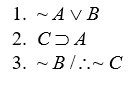 Prove valid, using the eighteen valid argument forms (but not CP or IP): - 