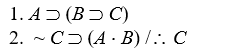 Proofs with CP or IP Prove valid, using the eighteen valid argument forms and CP or IP: - 