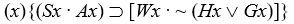 Translations. Translate the following into English, being a colloquial as possible. Use same symbols as above, i.e., let Sx = x is a student; Cx = x is caught cheating; Ex = x will be expelled; Gx = x is a good logician; Px = x will pass; Hx = x studied hard; Wx = x is a good writer; and let Ax = x is angry; Yx = x is happy; a = Alice; b = Burt. -