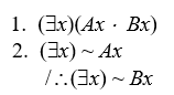 Proving invalidity Prove that the following arguments are invalid by either the interpretation method or by the expansion method: - 