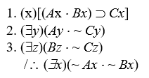 Proving consistency Show that the premises of the arguments below are consistent. - 