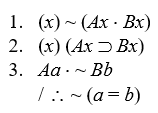 Proofs with identity.  Prove the validity of the following arguments: - 