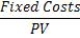 What does the following formula calculate?   A)  the revenue break-even point B)  the profit break-even point C)  the contribution margin ratio D)  the unit break-even point