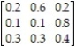 Find the stationary matrix for the transition matrix P =   . A)    B)  [5 7 11] C)    D)   