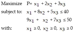   How many slack variables must be introduced to form the system of problem constraint equations? A)  0 B)  3 C)  2 D)  1
