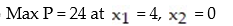 Solve the given linear programming problem using the table method: -  A)    B)    C)    D)   