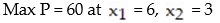 Solve the given linear programming problem using the table method: -  A)    B)    C)    D)   