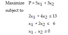 Solve the following linear programming problem using the simplex method:   A)    B)    C)    D)   