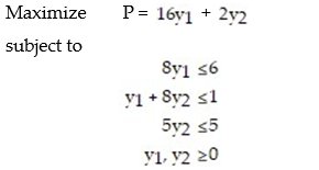Formulate the dual problem for the linear programming problem:   A)    B)    C)    D)   
