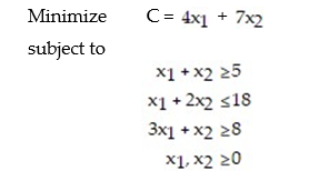 Formulate the dual problem for the linear programming problem.   A)    B)    C)    D)   