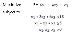Use the big M method to solve the following linear programming problem.   A)    B)    C)    D)    E)   